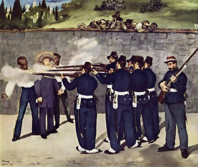 Execution of Emperor Maximilian of Mexico by Édouard Manet